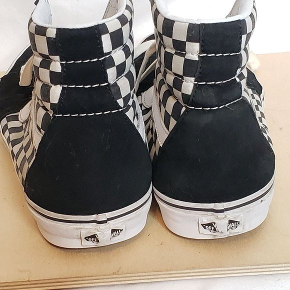 Vans Sk8Hi Black Checker Old Skool Hi Top Skate Shoe Mens 13 main image 4